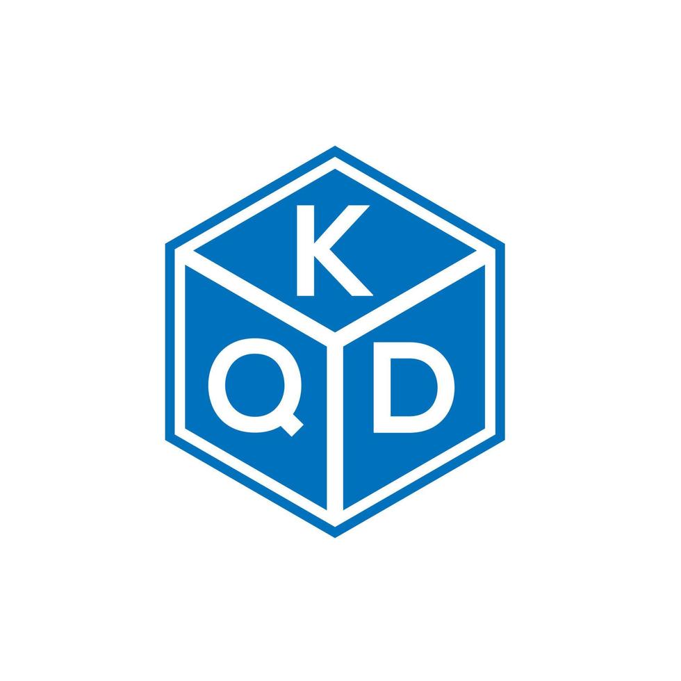 kqd brief logo ontwerp op zwarte achtergrond. kqd creatieve initialen brief logo concept. kqd brief ontwerp. vector