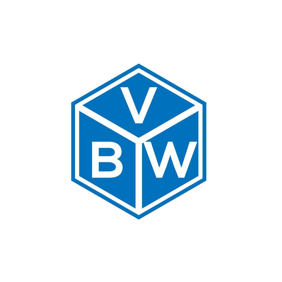 vbw brief logo ontwerp op zwarte achtergrond. vbw creatieve initialen brief logo concept. vbw brief ontwerp. vector