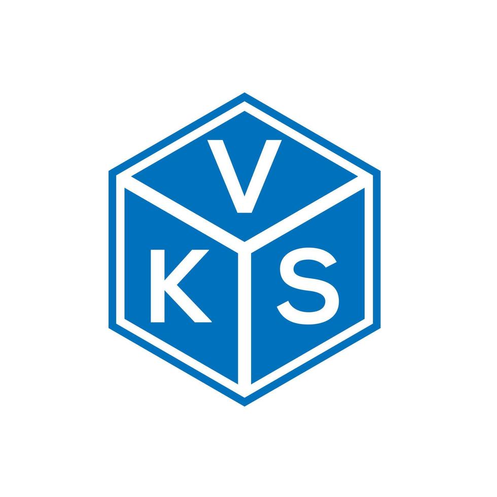 VK brief logo ontwerp op zwarte achtergrond. vks creatieve initialen brief logo concept. vks-briefontwerp. vector