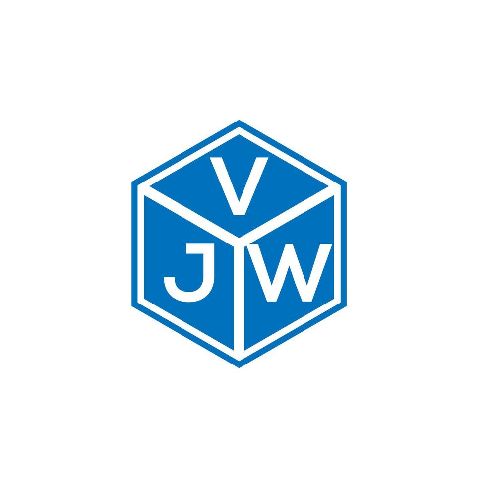 vjw brief logo ontwerp op zwarte achtergrond. vjw creatieve initialen brief logo concept. vjw brief ontwerp. vector