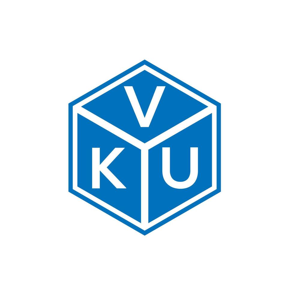 vku brief logo ontwerp op zwarte achtergrond. vku creatieve initialen brief logo concept. vku brief ontwerp. vector