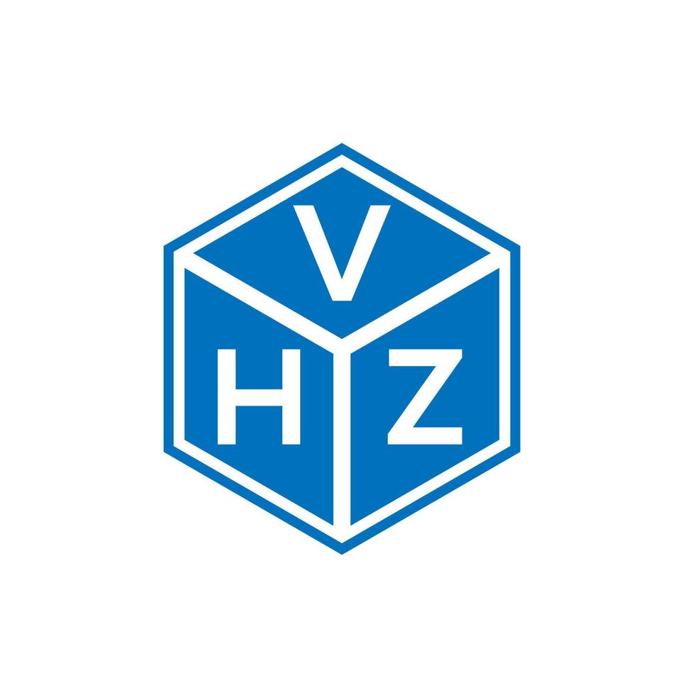 vhz brief logo ontwerp op zwarte achtergrond. vhz creatieve initialen brief logo concept. vhz-briefontwerp. vector