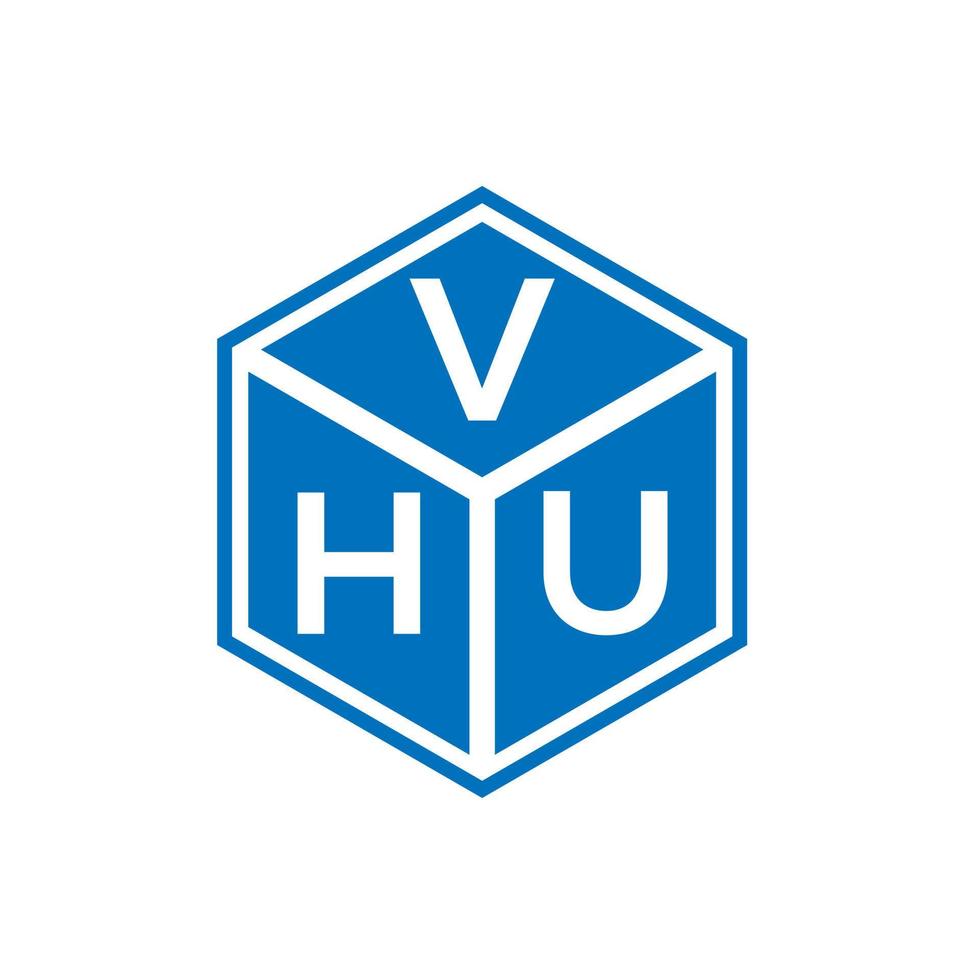 vhu brief logo ontwerp op zwarte achtergrond. vhu creatieve initialen brief logo concept. vhu brief ontwerp. vector