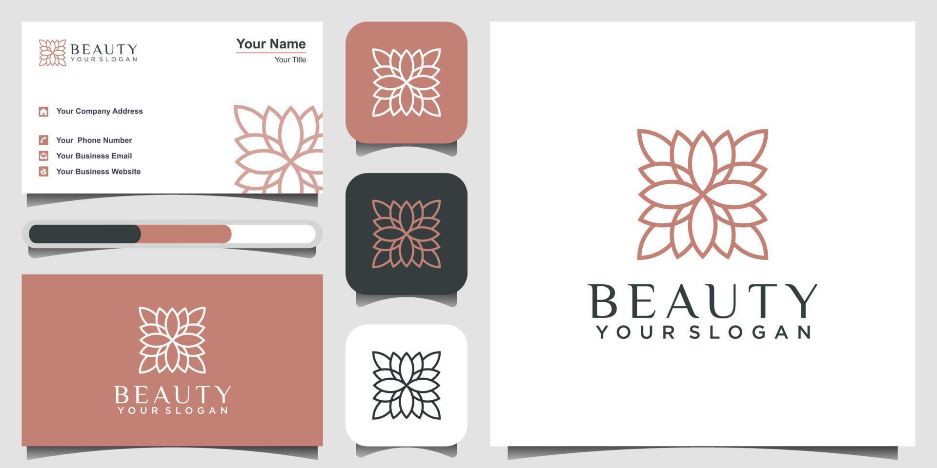 minimalistische elegante bloemen ornament logo ontwerp inspiratie met lijn kunststijl. cosmetica, spa, schoonheidssalon decoratie boutique vector logo. icoon en visitekaartje