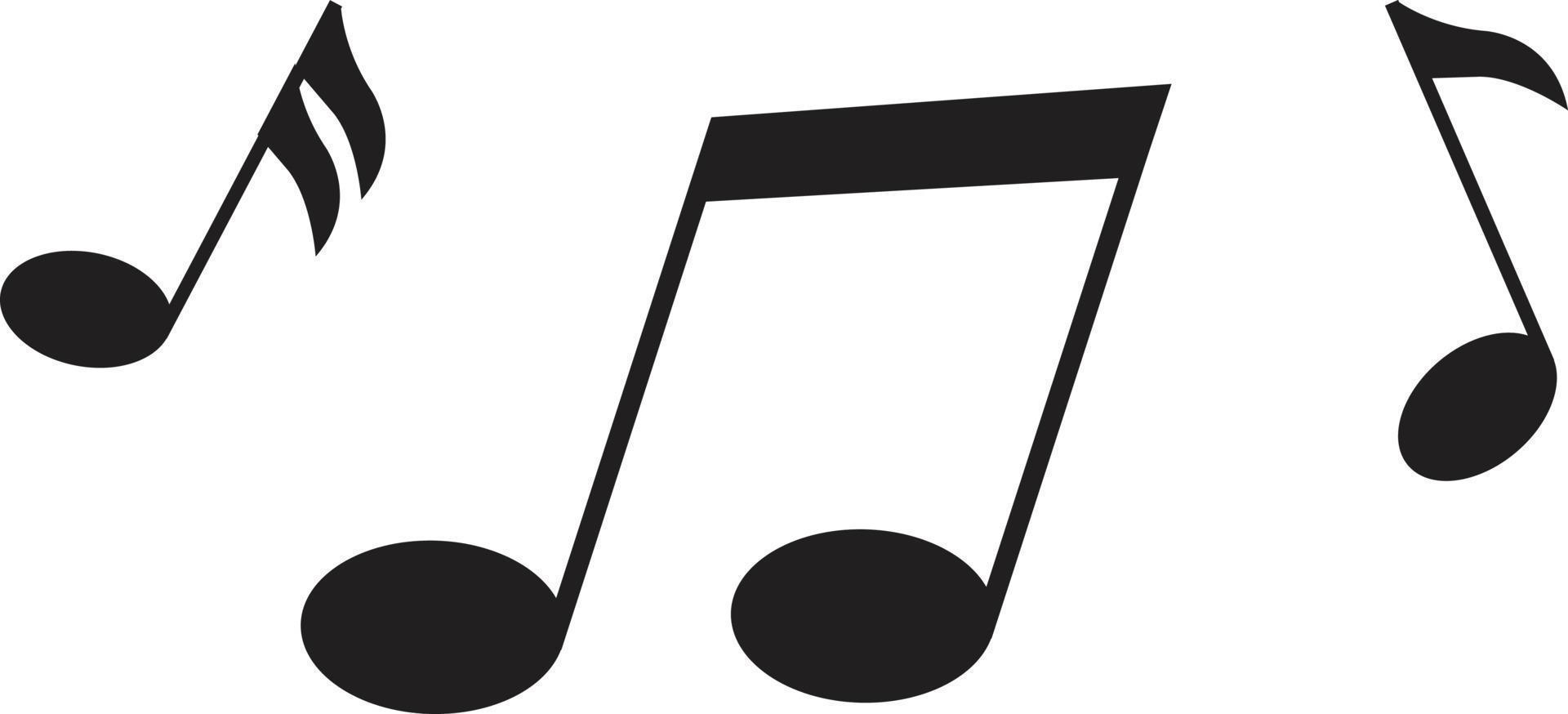 melodie glyph icoon. muzieknoot teken. muziek symbool. muzieknoot teken. vector