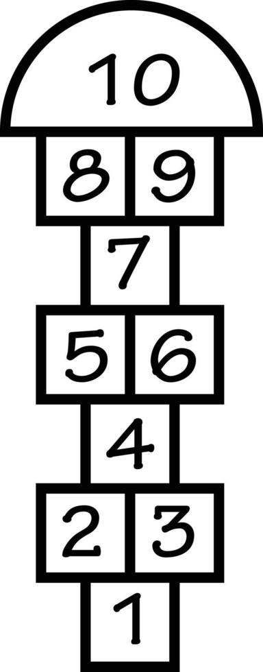 Hinkelspel pictogram op witte achtergrond. vlakke stijl. hinkelspel symbool. hinkelspel teken. vector