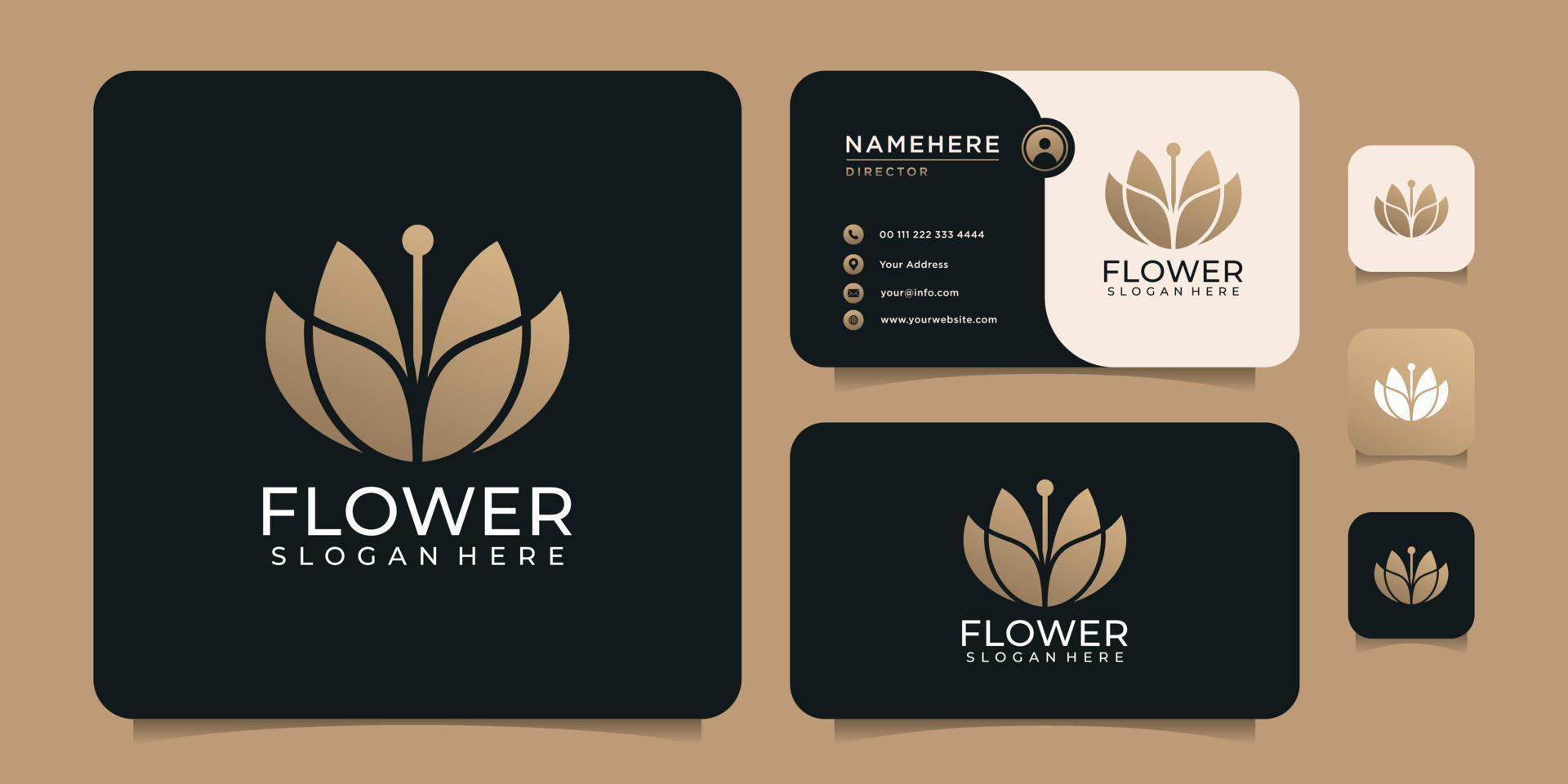 flower spa yoga decoratie logo vector ontwerp met mooi concept