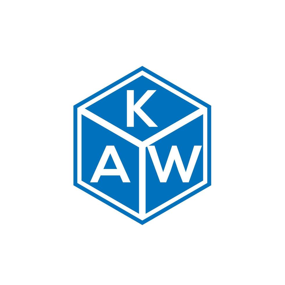 kaw brief logo ontwerp op zwarte achtergrond. kaw creatieve initialen brief logo concept. kaw brief ontwerp. vector