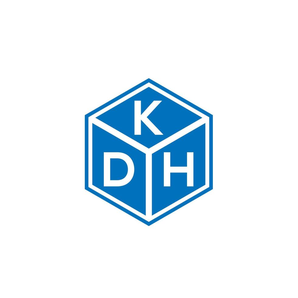 kdh brief logo ontwerp op zwarte achtergrond. kdh creatieve initialen brief logo concept. kdh-briefontwerp. vector