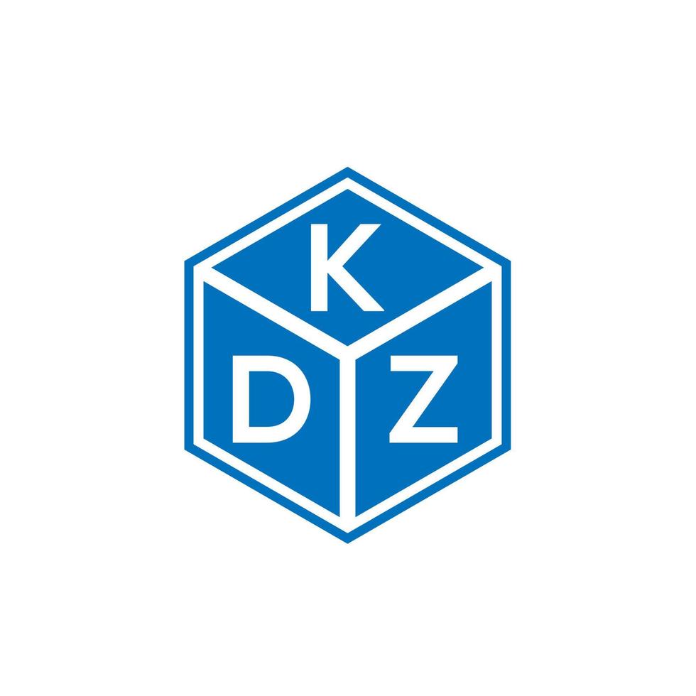 kdz brief logo ontwerp op zwarte achtergrond. kdz creatieve initialen brief logo concept. kdz brief ontwerp. vector