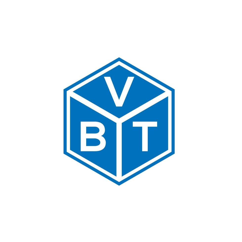 VB brief logo ontwerp op zwarte achtergrond. vbt creatieve initialen brief logo concept. vbt-briefontwerp. vector