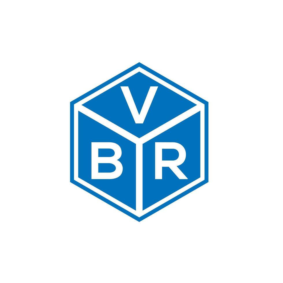 vbr brief logo ontwerp op zwarte achtergrond. vbr creatieve initialen brief logo concept. vbr brief ontwerp. vector