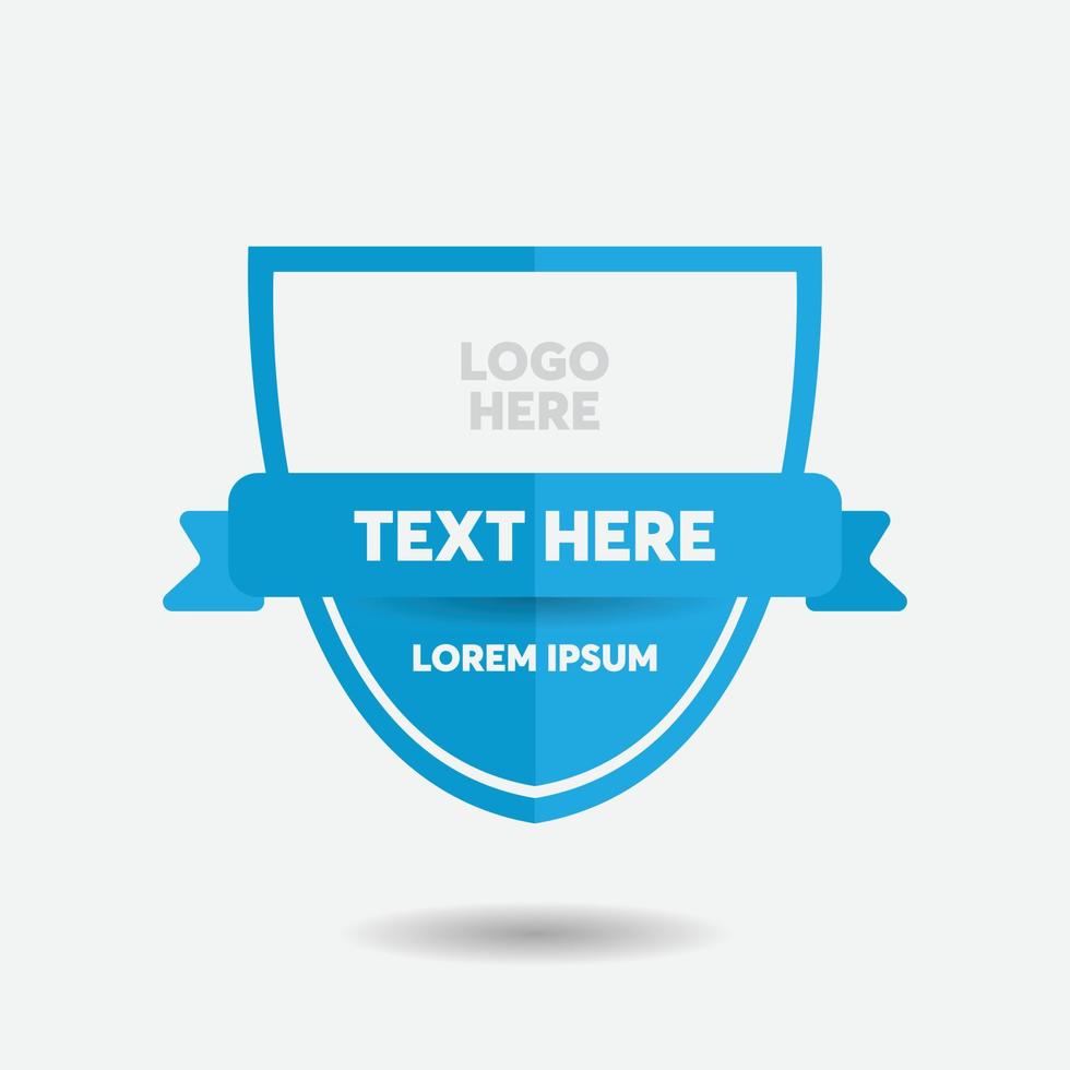 moderne badge voor logo, certificaat, kwaliteit, label met blauwe kleur vector