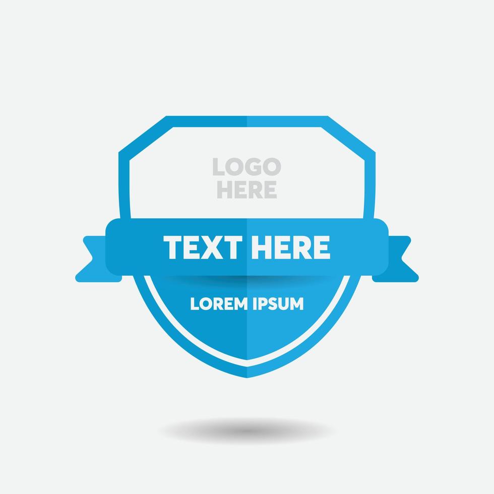 moderne badge voor logo, certificaat, kwaliteit, label met blauwe kleur vector