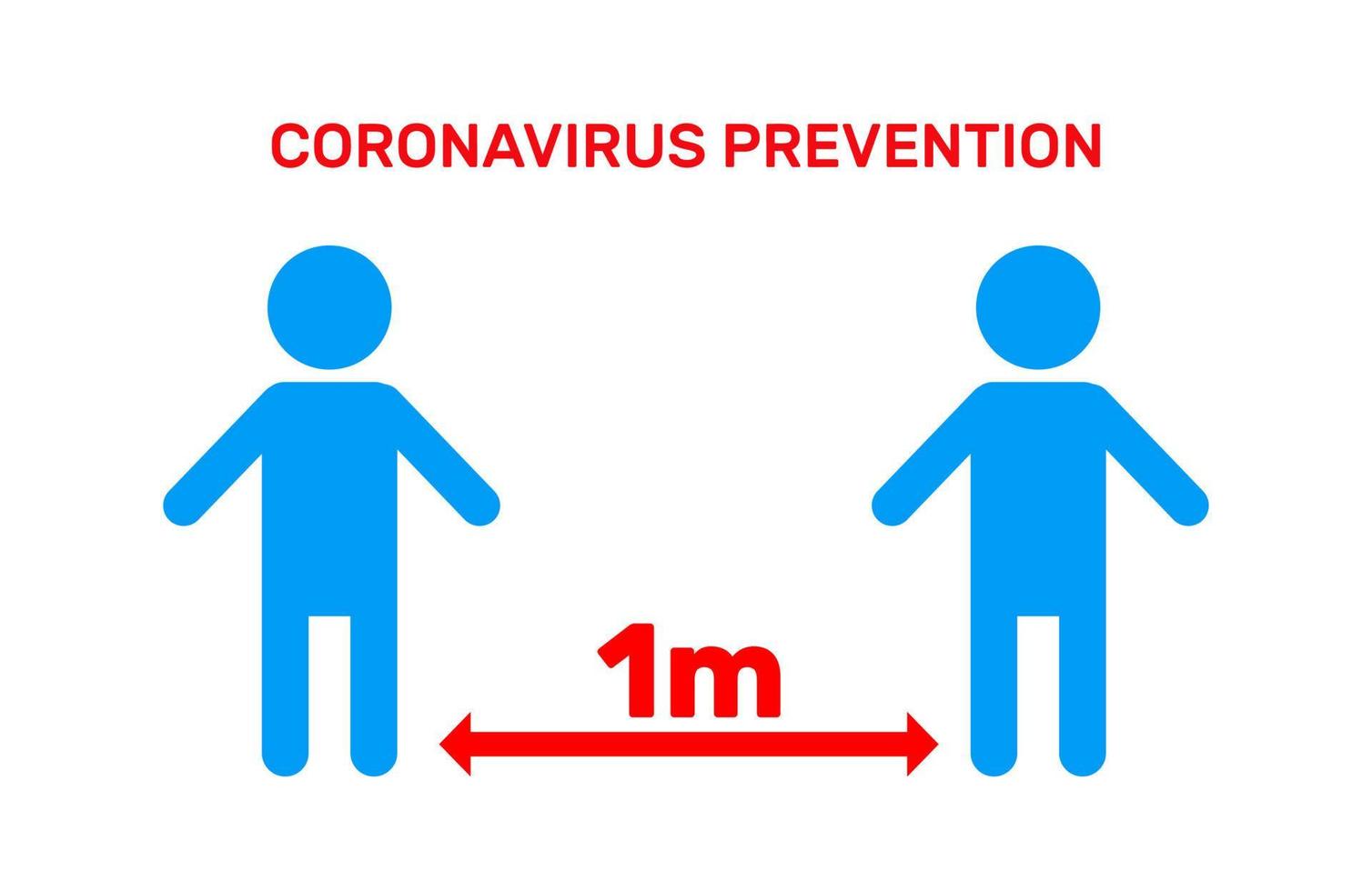 houd afstand pictogram in vlakke stijl geïsoleerd op een witte achtergrond. coronavirus epidemische beschermende uitrusting. preventieconcept. vectorillustratie. vector