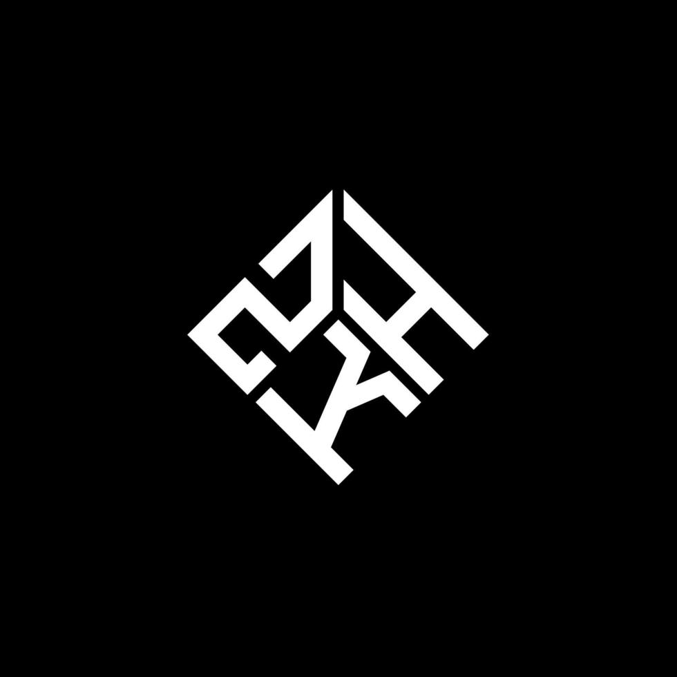 zkh brief logo ontwerp op zwarte achtergrond. zkh creatieve initialen brief logo concept. zkh brief ontwerp. vector