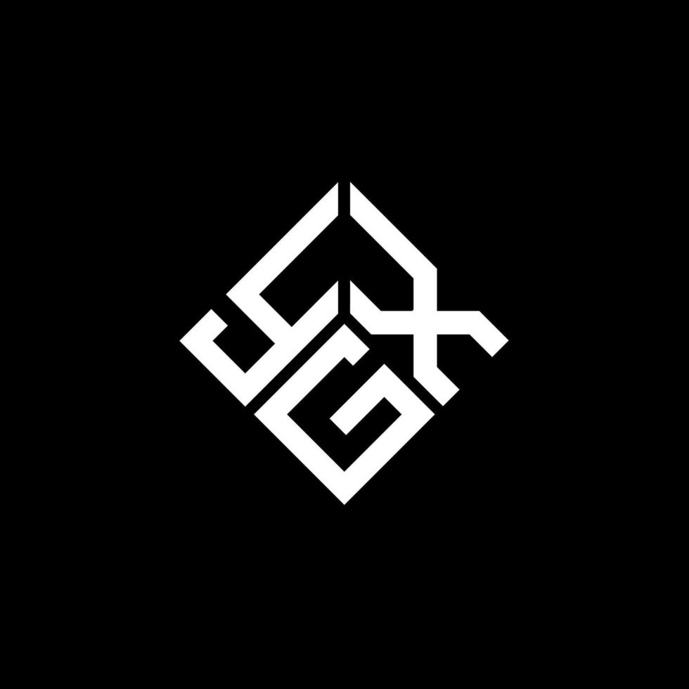 ygx brief logo ontwerp op zwarte achtergrond. ygx creatieve initialen brief logo concept. ygx-briefontwerp. vector