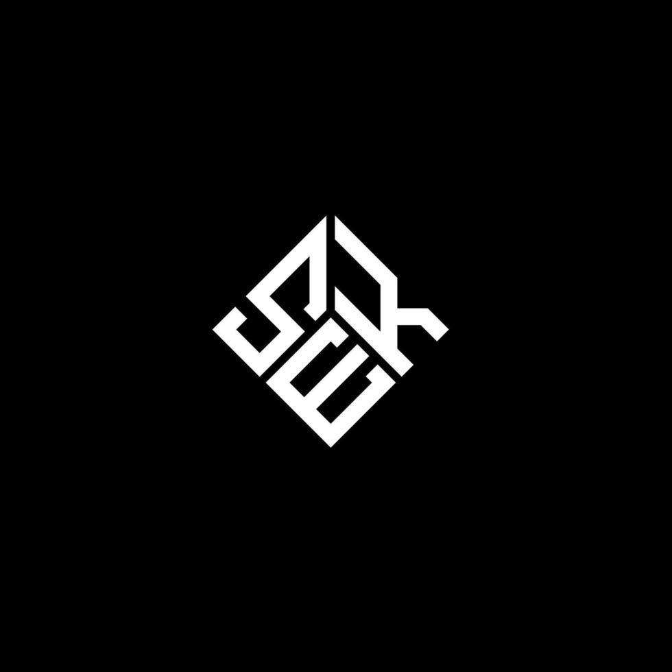 sk brief logo ontwerp op zwarte achtergrond. sek creatieve initialen brief logo concept. sek brief ontwerp. vector