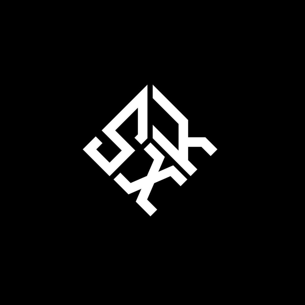 sxk brief logo ontwerp op zwarte achtergrond. sxk creatieve initialen brief logo concept. sxk brief ontwerp. vector