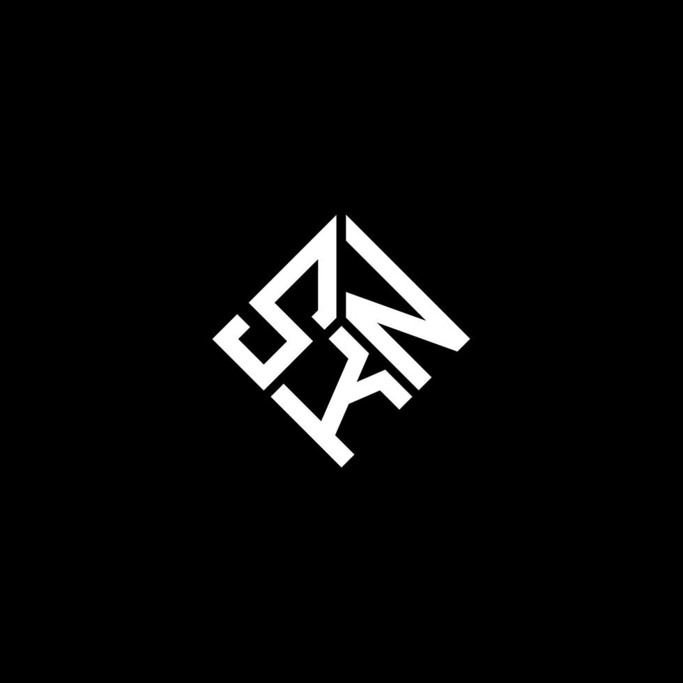 skn brief logo ontwerp op zwarte achtergrond. skn creatieve initialen brief logo concept. skn brief ontwerp. vector