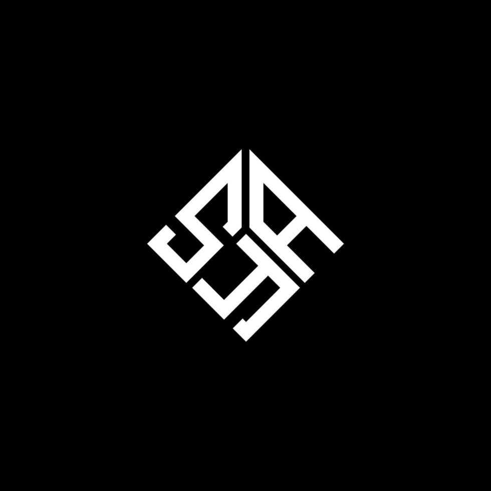 sya brief logo ontwerp op zwarte achtergrond. sya creatieve initialen brief logo concept. sya brief ontwerp. vector