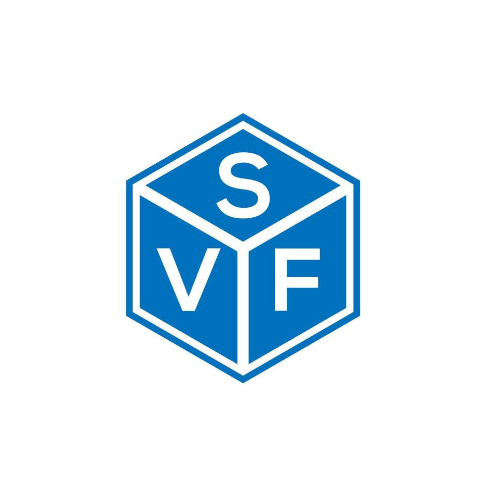 SVF brief logo ontwerp op zwarte achtergrond. svf creatieve initialen brief logo concept. svf-briefontwerp. vector