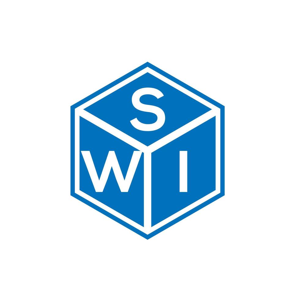 swi brief logo ontwerp op zwarte achtergrond. swi creatieve initialen brief logo concept. swi brief ontwerp. vector