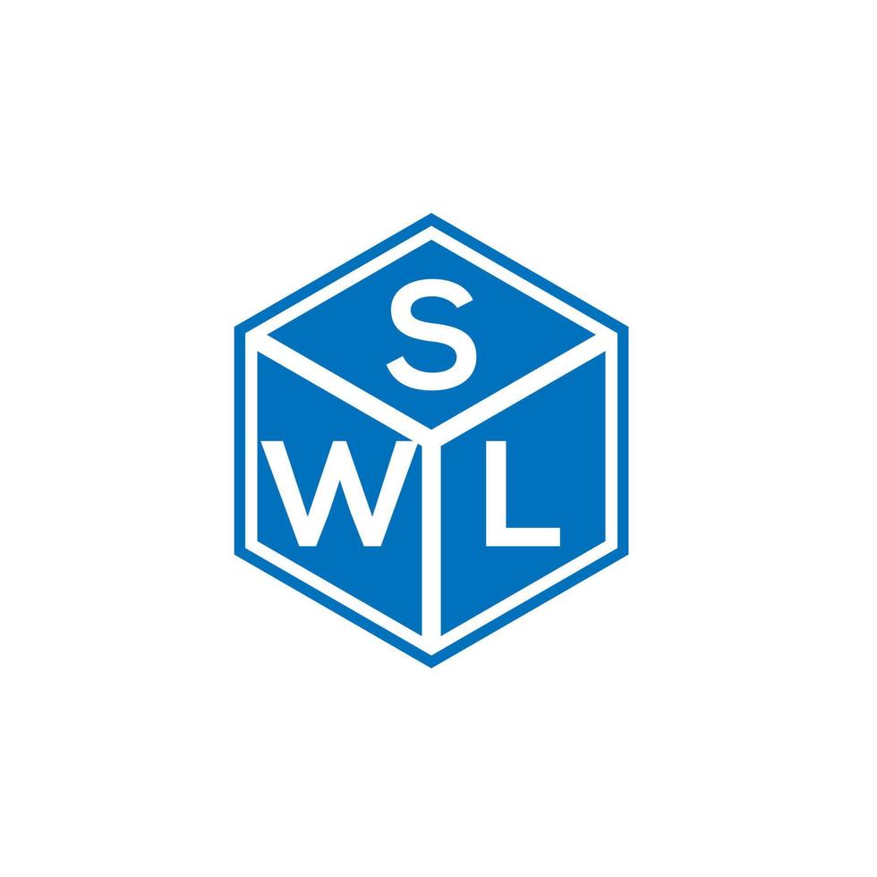 swl brief logo ontwerp op zwarte achtergrond. swl creatieve initialen brief logo concept. swl brief ontwerp. vector