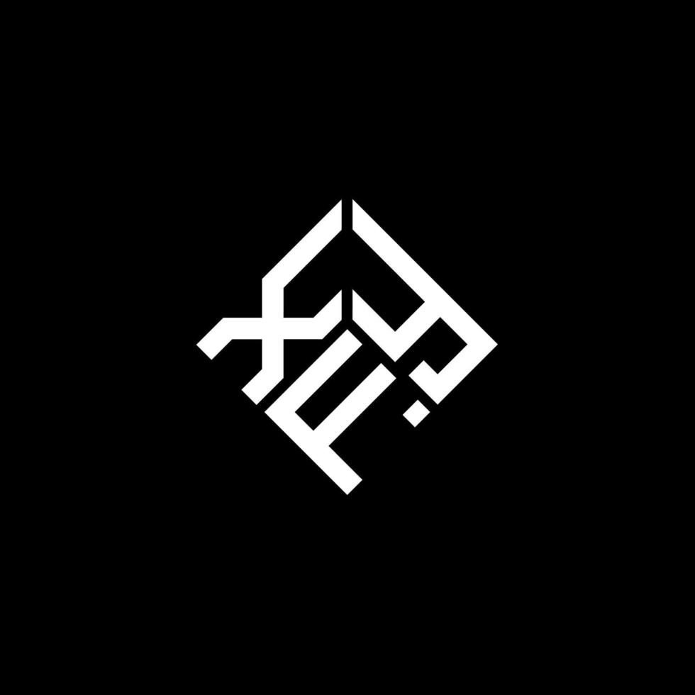 xfy brief logo ontwerp op zwarte achtergrond. xfy creatieve initialen brief logo concept. xfy brief ontwerp. vector