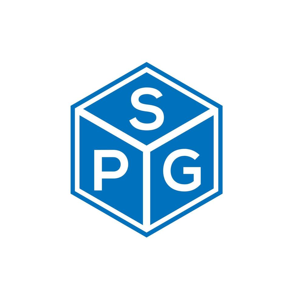 spg brief logo ontwerp op zwarte achtergrond. spg creatieve initialen brief logo concept. spg brief ontwerp. vector