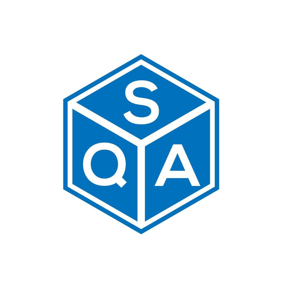 sqa letter logo ontwerp op zwarte achtergrond. sqa creatieve initialen brief logo concept. sqa-letterontwerp. vector