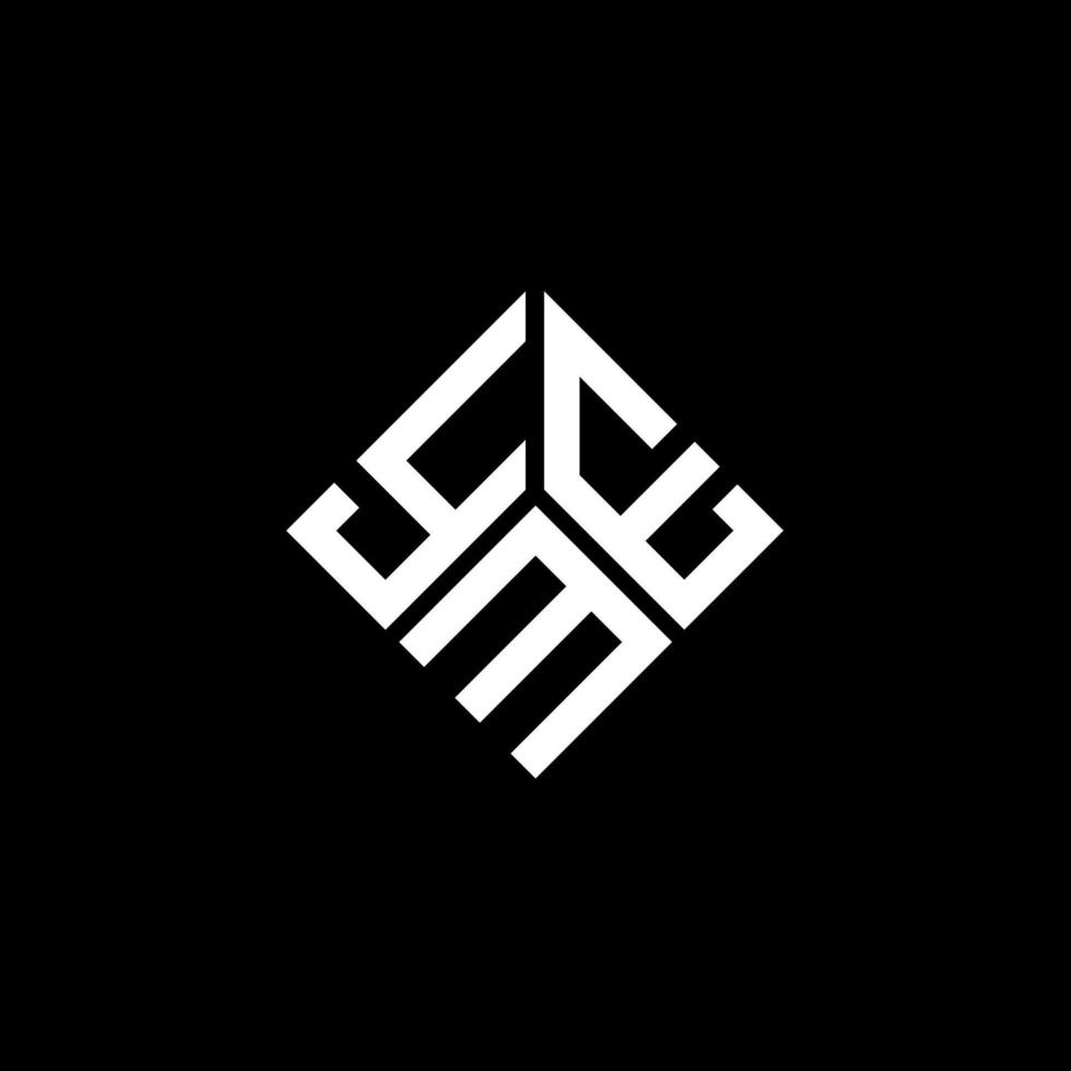 yme letter logo ontwerp op zwarte achtergrond. yme creatieve initialen brief logo concept. yme-briefontwerp. vector