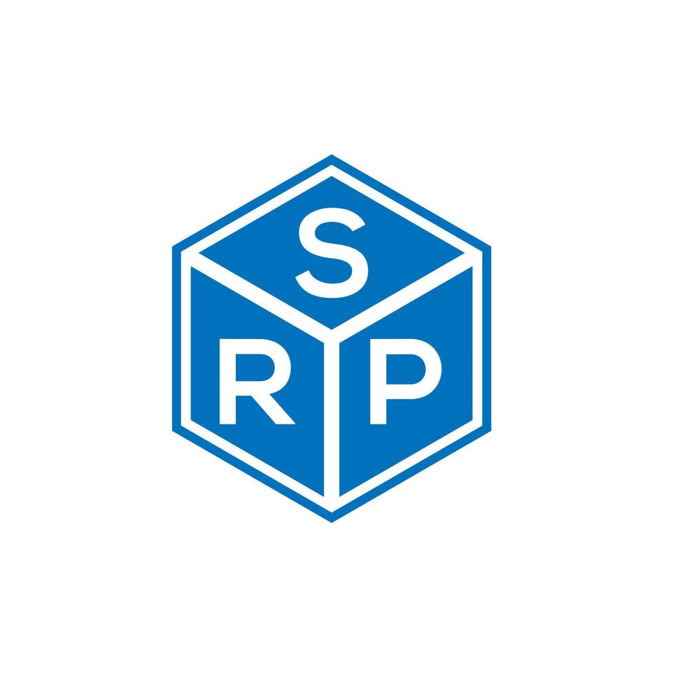 SRP brief logo ontwerp op zwarte achtergrond. srp creatieve initialen brief logo concept. srp-briefontwerp. vector