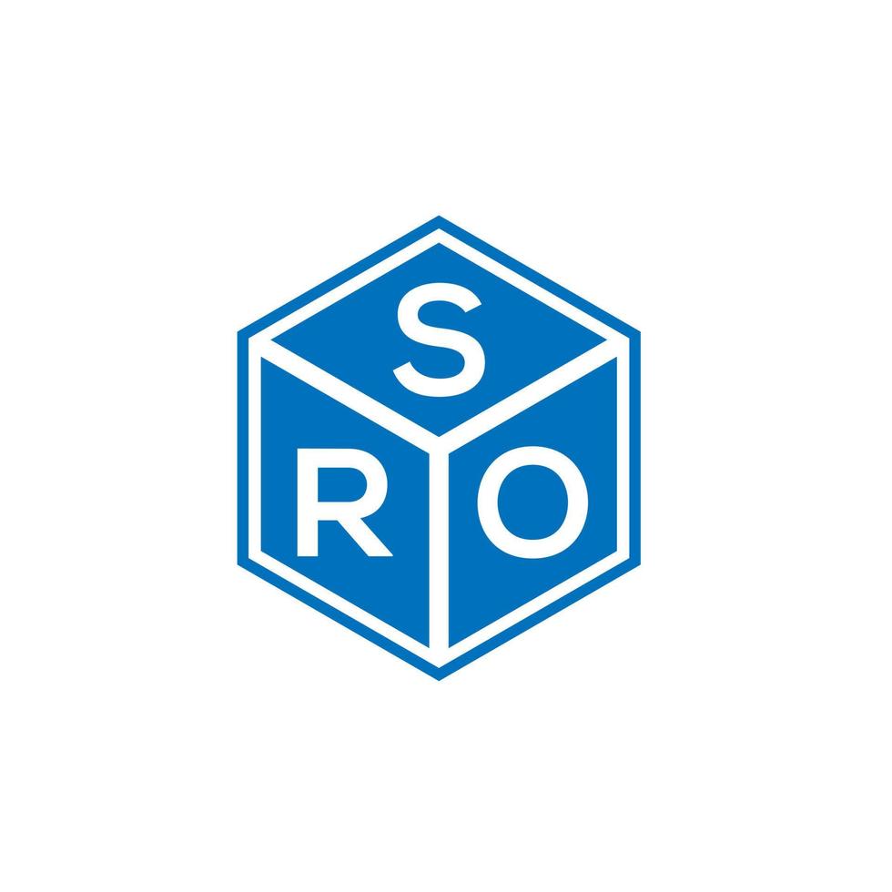 sro brief logo ontwerp op zwarte achtergrond. sro creatieve initialen brief logo concept. sro-briefontwerp. vector