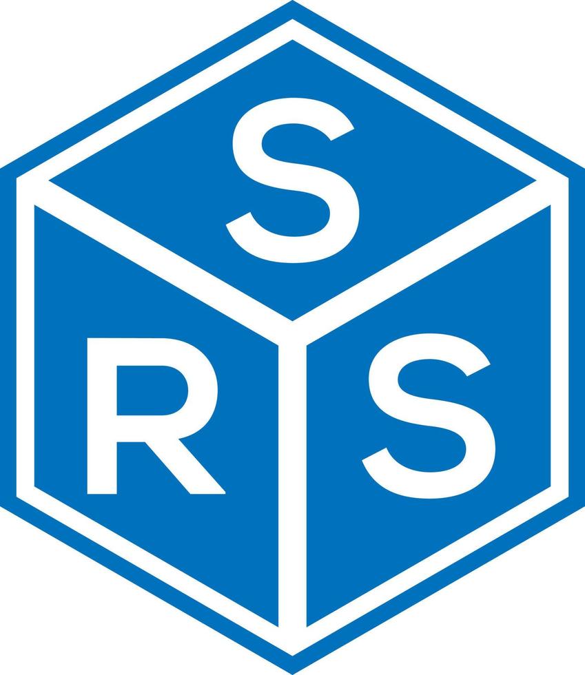 SRS brief logo ontwerp op zwarte achtergrond. srs creatieve initialen brief logo concept. srs brief ontwerp. vector