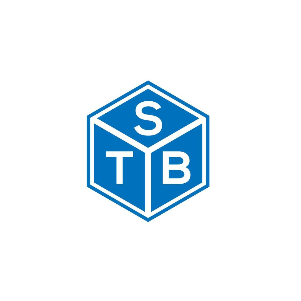 stb brief logo ontwerp op zwarte achtergrond. stb creatieve initialen brief logo concept. stb brief ontwerp. vector