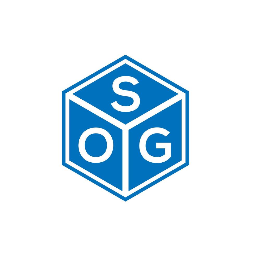 sog brief logo ontwerp op zwarte achtergrond. sog creatieve initialen brief logo concept. sog brief ontwerp. vector