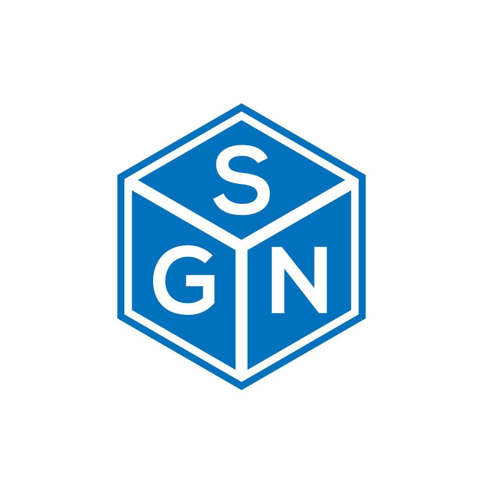 sgn brief logo ontwerp op zwarte achtergrond. sgn creatieve initialen brief logo concept. sgn-briefontwerp. vector