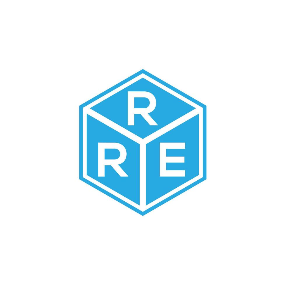 rre brief logo ontwerp op zwarte achtergrond. rre creatieve initialen brief logo concept. rre brief ontwerp. vector