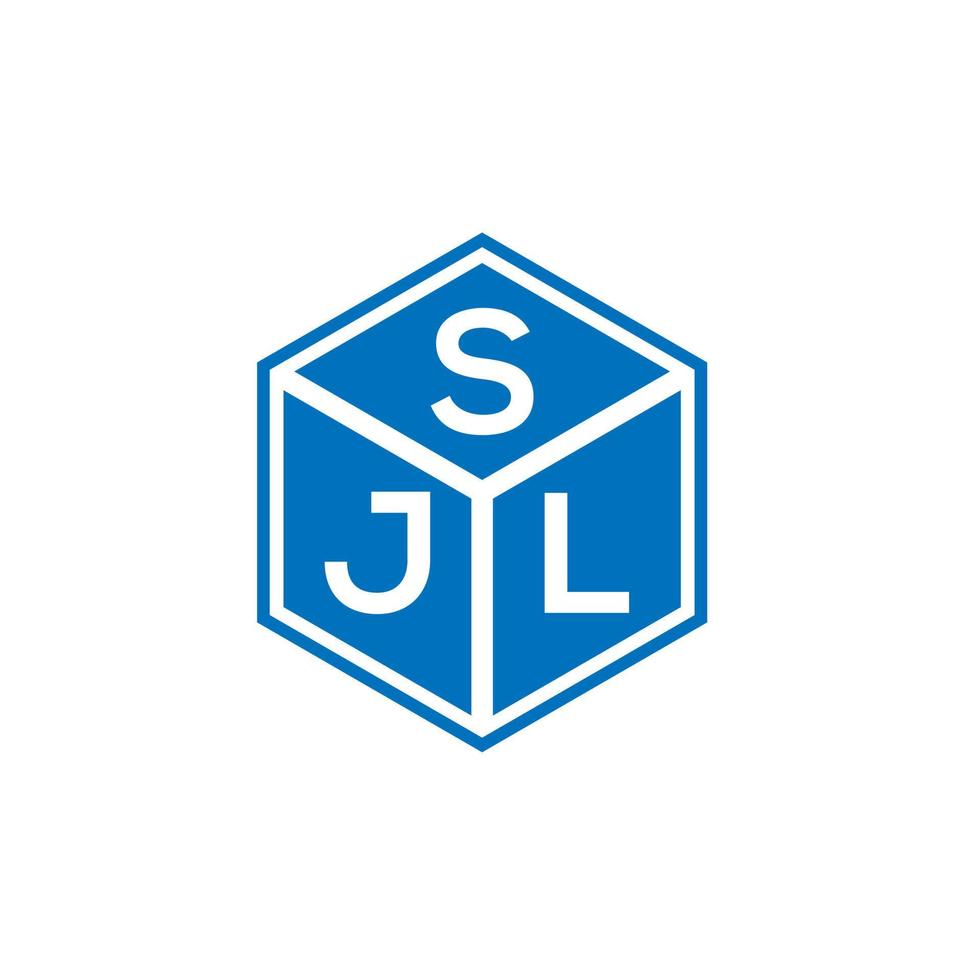 sjl brief logo ontwerp op zwarte achtergrond. sjl creatieve initialen brief logo concept. sjl-letterontwerp. vector