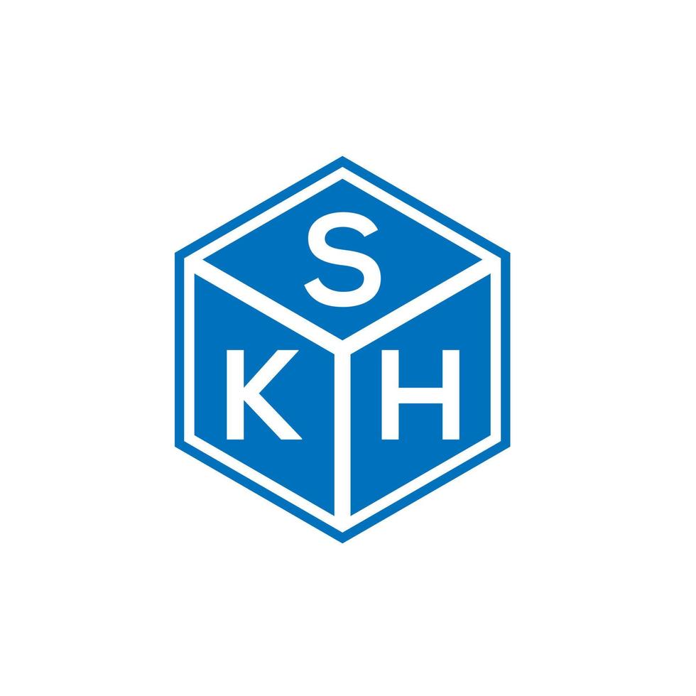 skh brief logo ontwerp op zwarte achtergrond. skh creatieve initialen brief logo concept. skh-briefontwerp. vector