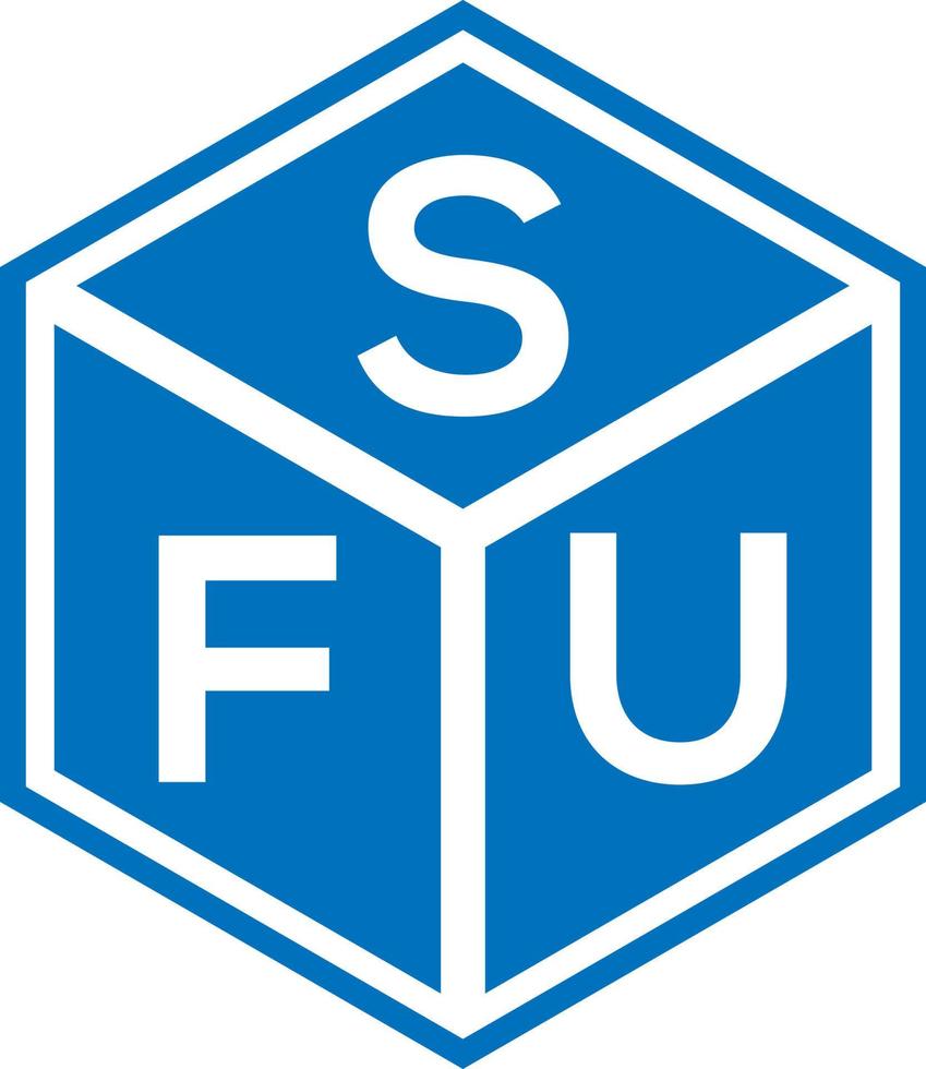 sfu brief logo ontwerp op zwarte achtergrond. sfu creatieve initialen brief logo concept. sfu-briefontwerp. vector