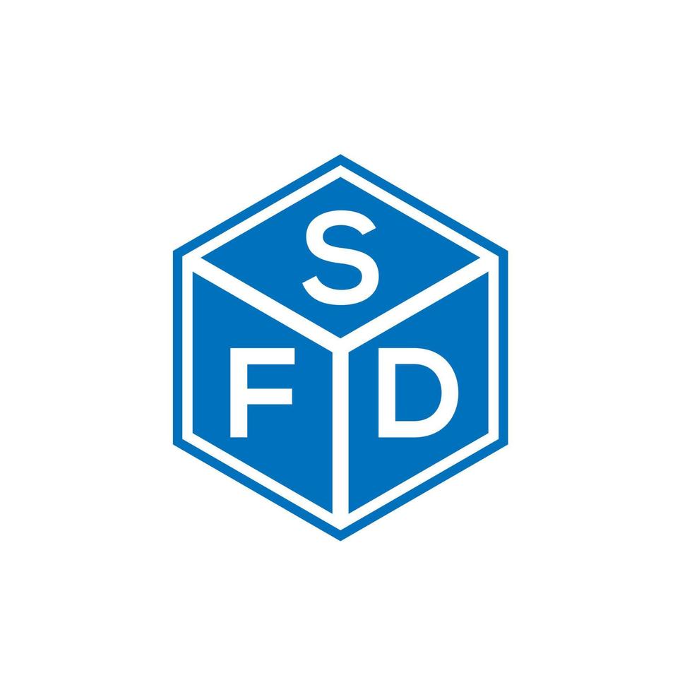 SFD brief logo ontwerp op zwarte achtergrond. sfd creatieve initialen brief logo concept. sfd-briefontwerp. vector