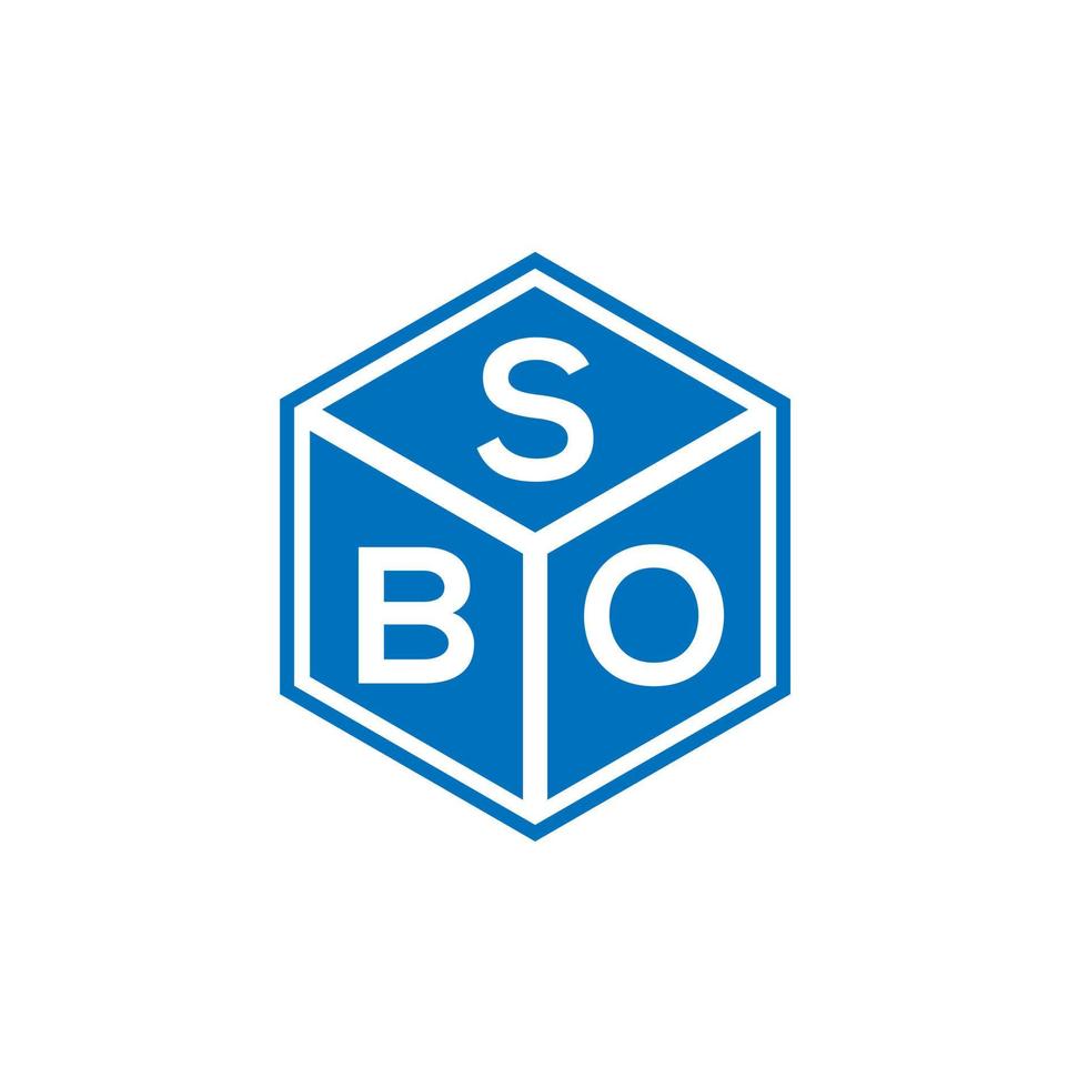 SBO brief logo ontwerp op zwarte achtergrond. sbo creatieve initialen brief logo concept. sbo brief ontwerp. vector