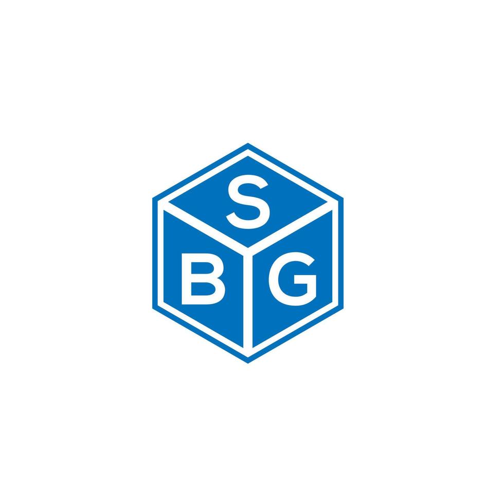 SBG brief logo ontwerp op zwarte achtergrond. sbg creatieve initialen brief logo concept. sbg-briefontwerp. vector