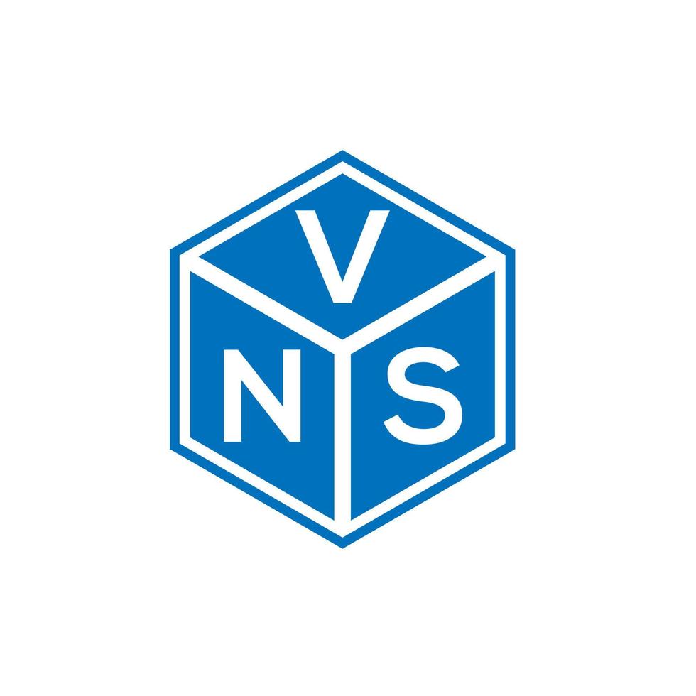 vns brief logo ontwerp op zwarte achtergrond. vns creatieve initialen brief logo concept. vns brief ontwerp. vector