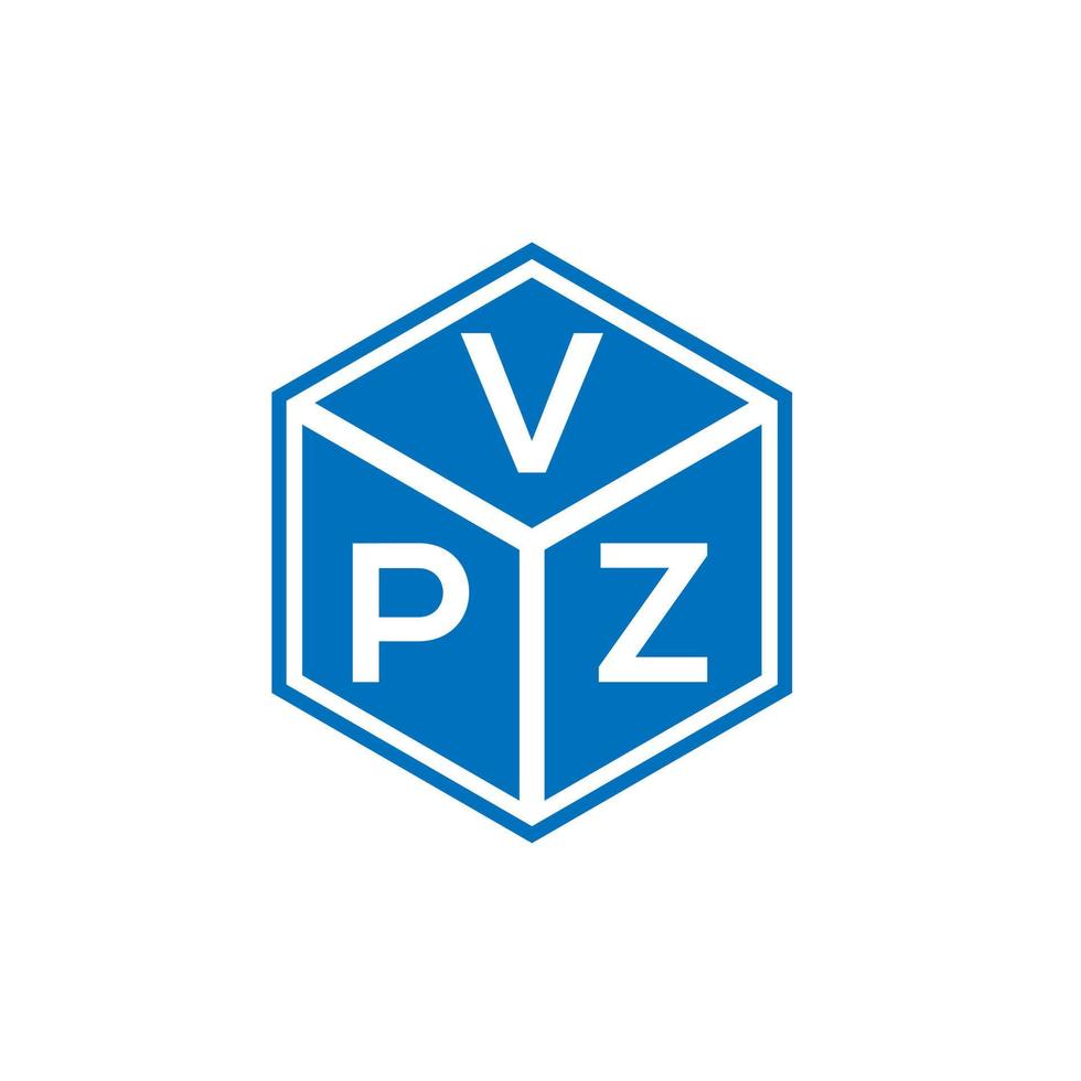 vpz brief logo ontwerp op zwarte achtergrond. vpz creatieve initialen brief logo concept. vpz-briefontwerp. vector