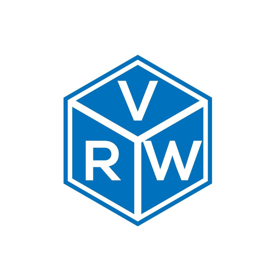 vrw brief logo ontwerp op zwarte achtergrond. vrw creatieve initialen brief logo concept. vrw brief ontwerp. vector