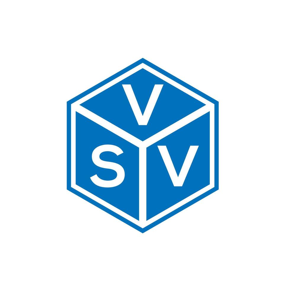 VSV brief logo ontwerp op zwarte achtergrond. vsv creatieve initialen brief logo concept. vsv brief ontwerp. vector