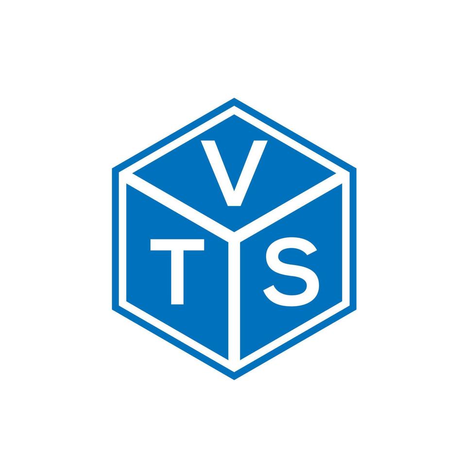 vts brief logo ontwerp op zwarte achtergrond. vts creatieve initialen brief logo concept. vts-briefontwerp. vector